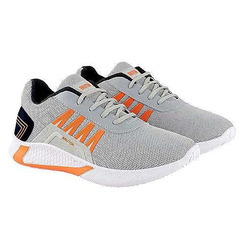 bruton shoes for trendy shoes | casual shoes | sneakers | walking shoes for men - grey, size : 8