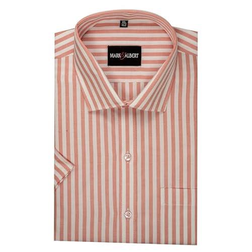 mark & albert men's half sleeves cotton formal shirt