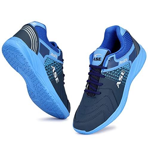 ase 2.0 badminton shoes|ideal for badminton, table tennis, volleyball 8 uk/ind blue,attack_blue_08