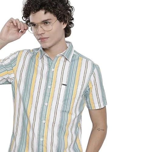 the indian garage co men's striped regular fit shirt (0722-sh304-02_white l)