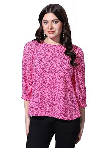 fashion dream women's georgette printed top|casual tops for women|trendy tops for women|western tops for women (fdwtop00085 pnk xs_pink_xs)