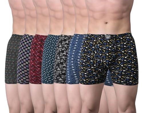 dollar bigboss men's cotton blend modern geometric trunks (pack of 7) (mbtr-10-czylng-po7-co1-s24_m_assorted