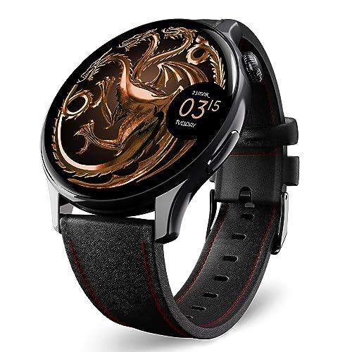 pebble game of thrones limited edition luxury smartwatch - 1.43” (3.63 cm) amoled always-on display, feather touch, bluetooth calling, responsive watch faces, 24/7 health suite, ai voice assistance