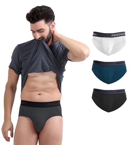 freecultr men other briefs (pack of 4)(fcp-xt-b-ag-cw-mb-pob-m_a grey, c white, m blue, p black_m)