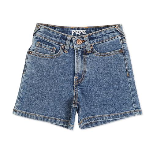 pepe jeans girl's chino shorts (pg800848q03_dark wash