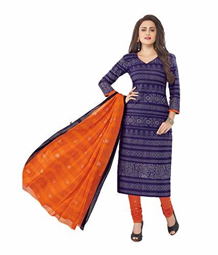 miraan cotton printed readymade salwar suit for women(miraansan7015xxl, xx-large, purple)