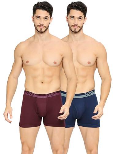 vip ultra super combed cotton trunks for men | ultra soft fresh underwear trunks - assorted (pack of 2)