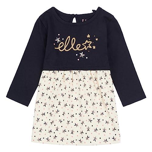 elle newborn ell0514976 elle toddler star frill dress, vanilla ice, 18-24 months