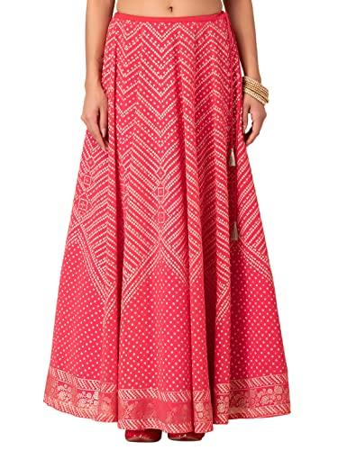 indya georgette western skirts pink