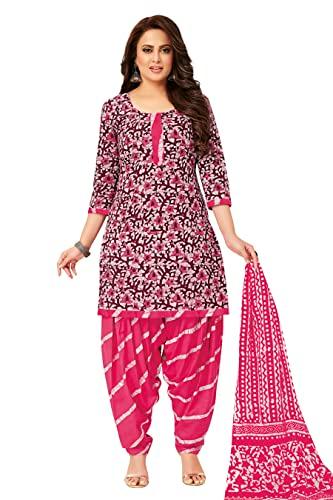 miraan cotton printed readymade salwar suit for women (miraansanbat512m_pink_medium)