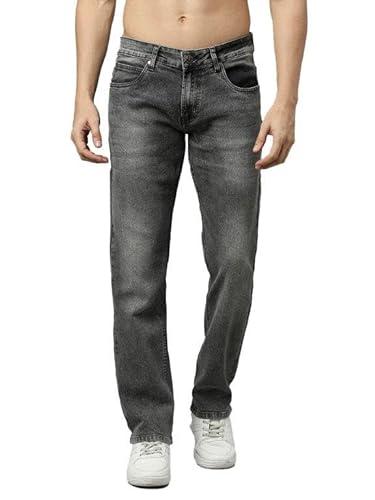 thomas scott men's mid-rise regular fit stretchable jeans (tsj023_grey, 30)