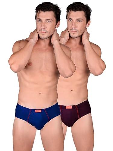 frenchie plus men's brief, mens cotton solid underwear with ultrasoft waistband - pack of 2 (85 cm)