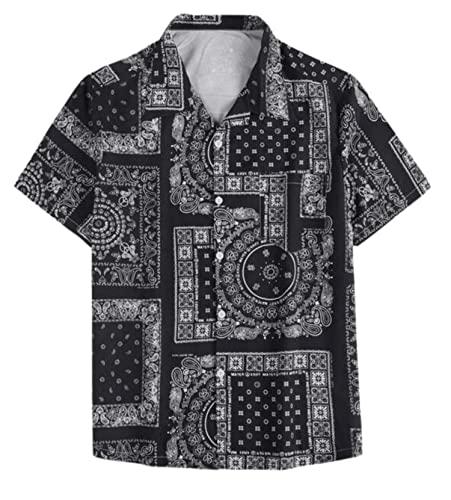 dhruvi trendz mens rayon men's casual shirt regular fit western (dt-ms-6098_black_m)