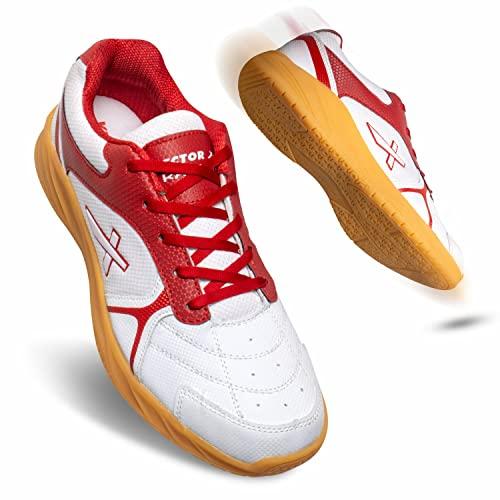 vector x ranger badminton/tennis court shoe for men white-red size - 10