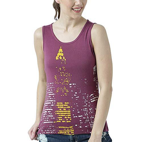 huetrap womens bright city lights printed sleeveless tank top