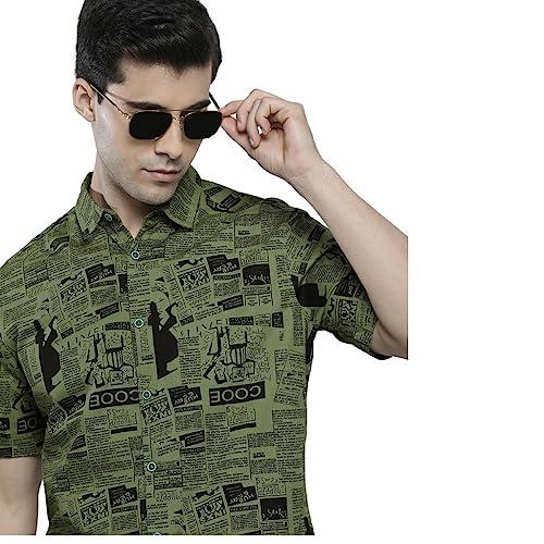 the indian garage co men's slim fit shirt (0122-sh157-03_green l)