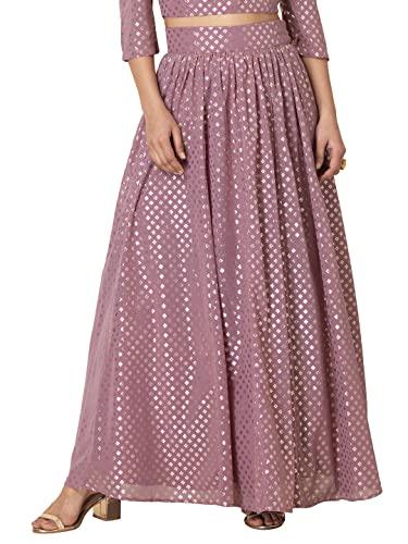 indya women western skirt, pink, xl