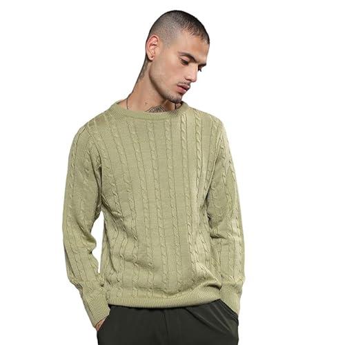 campus sutra men's black & white contrast textured knit sweater for casual wear | crew neck | long sleeve | pull on closure | acrylic blend sweater crafted with comfort fit for everyday wear