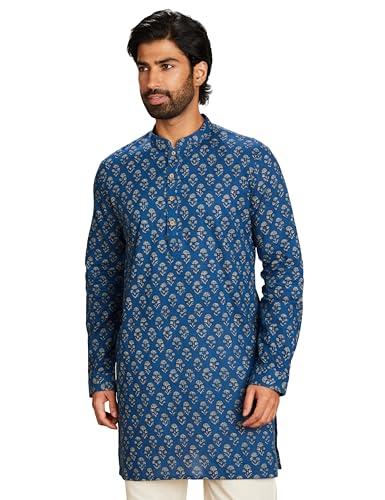 amazon brand - symbol men's mid length kurta 37"_sy-a23-mna-mkt-201_blue_3xl