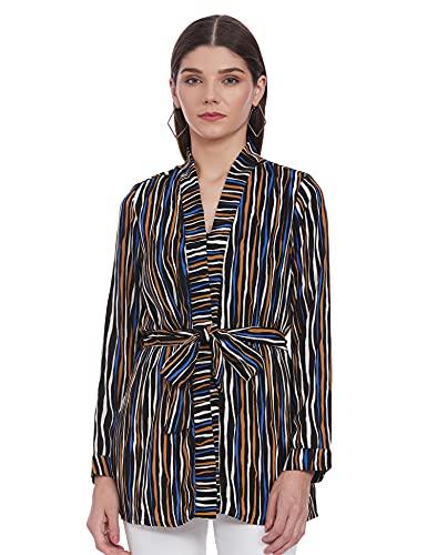 kazo women's a-line coat (118757mltclm_multicolor_m)