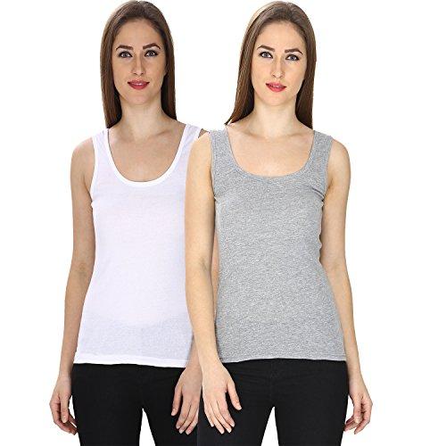 friskers cotton rib racerback women tank top pack of 2