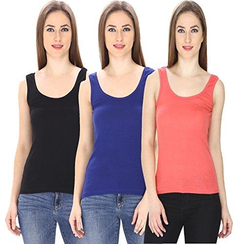 friskers cotton rib racerback women tank top pack of 3