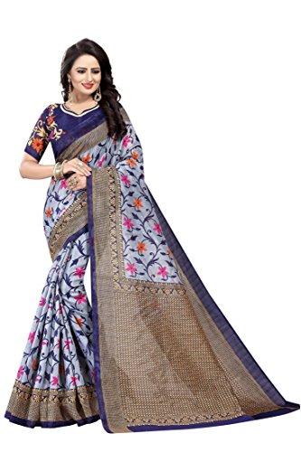 yashika women's silk saree with blouse piece (sdpl-swati navy_multicolor)