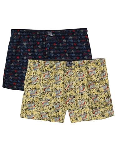 jockey men's super combed mercerized cotton woven printed boxer shorts with side pockets_pack of 2 (colors & prints may vary)_style_ub08_assorted_11-12 yrs