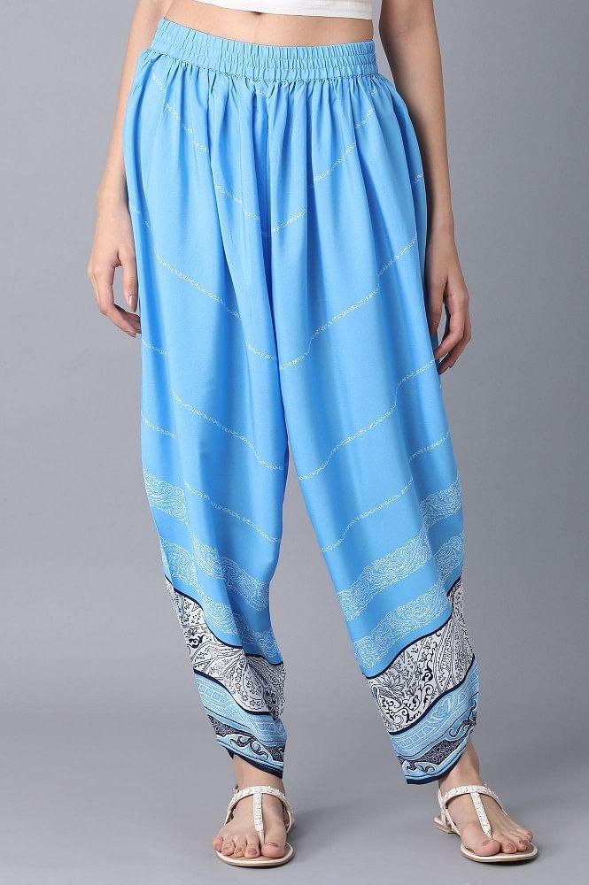 blue ankle length salwar