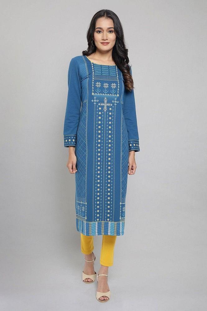 blue indian ethnic kurta