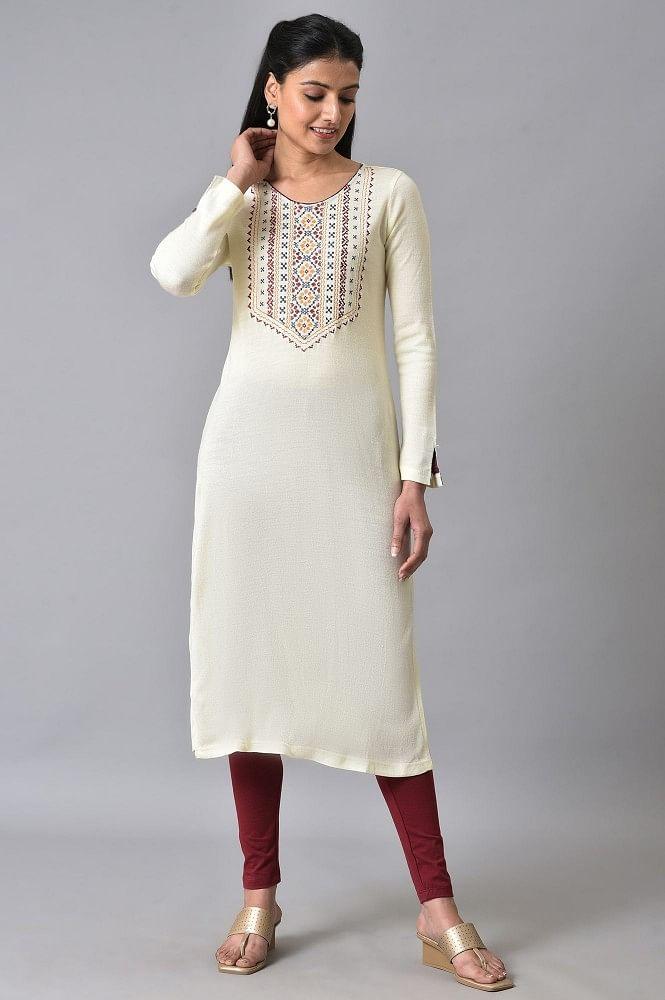 natural acrylic kurta