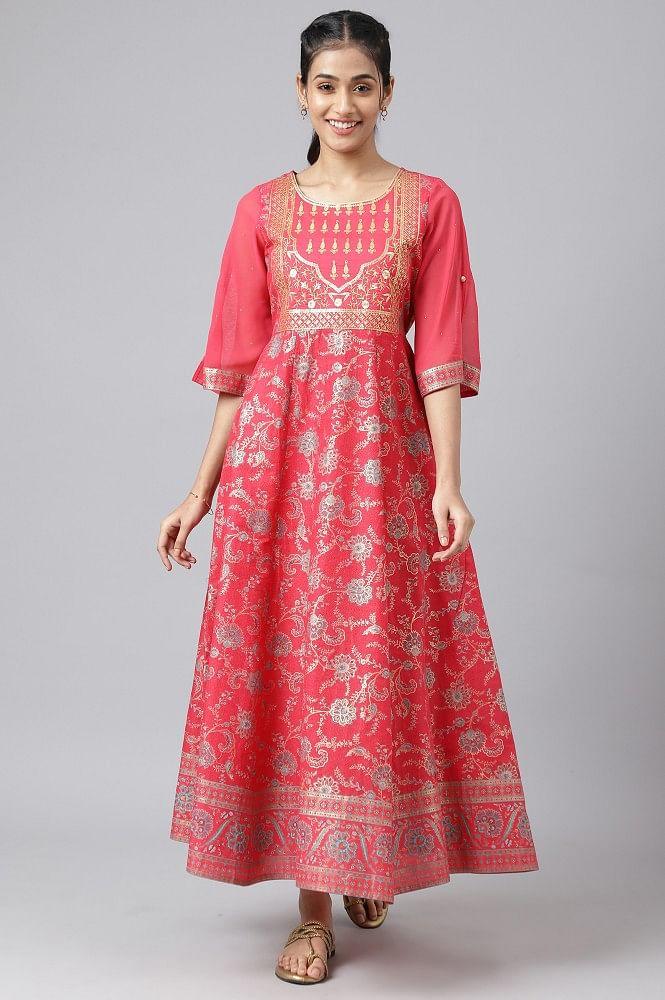 pink voil festive dress