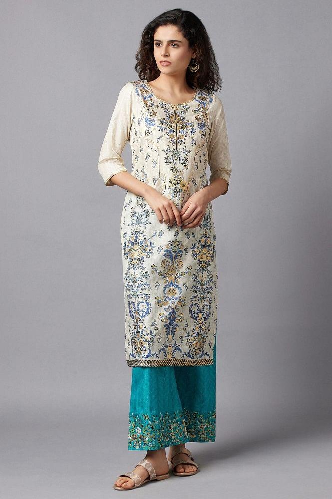 white festive ethnic kurta