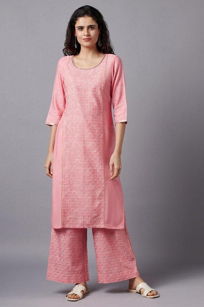 peach festive ethnic liva kurta