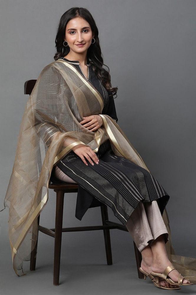 gold banarasi festive dupatta