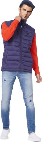 men solid puffer jacket