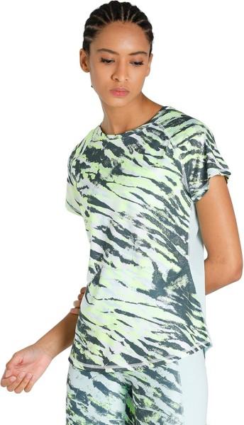 run 5k graphic aop ss tee w women graphic print round neck polyester blue t-shirt