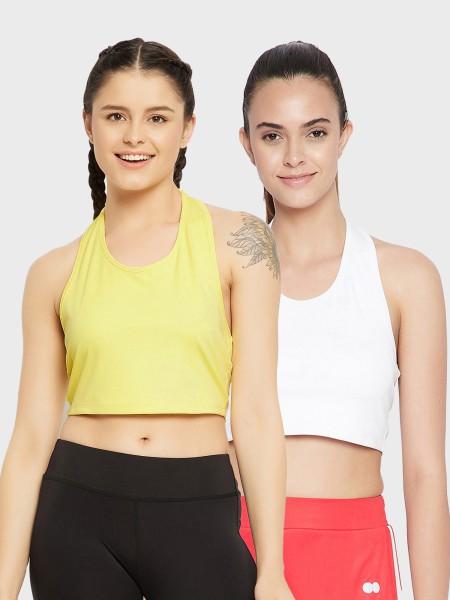 pack of 2 casual sleeveless solid women multicolor top