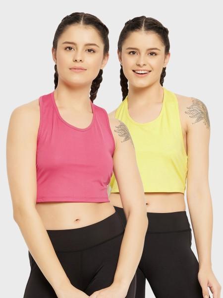 pack of 2 casual sleeveless solid women multicolor top