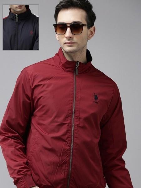 men solid casual jacket