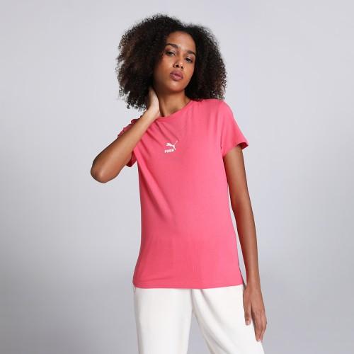 multi graphic tee ii women printed crew neck pure cotton pink t-shirt