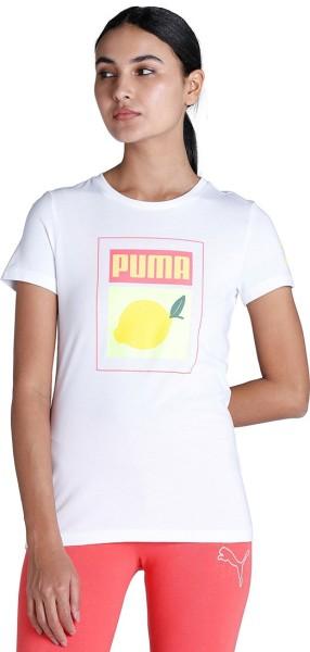 summer squeeze graphic tee women graphic print crew neck cotton blend white t-shirt