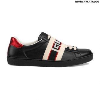 gucci stripe leather sneaker