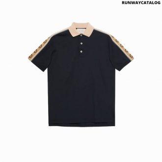 gucci polo with interlocking g stripe