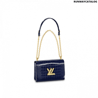 louis vuitton twist mm bag in saphir blue