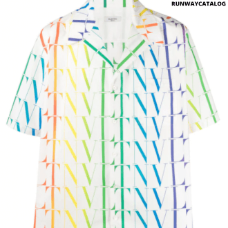 valentino vltn times logo-print shirt