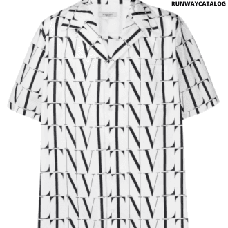 valentino vltn-print short-sleeve shirt