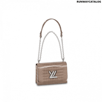 louis vuitton twist mm bag in brown