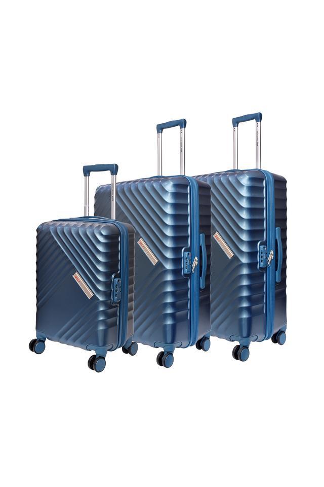 unisex polycarbonate hard trolley - teal