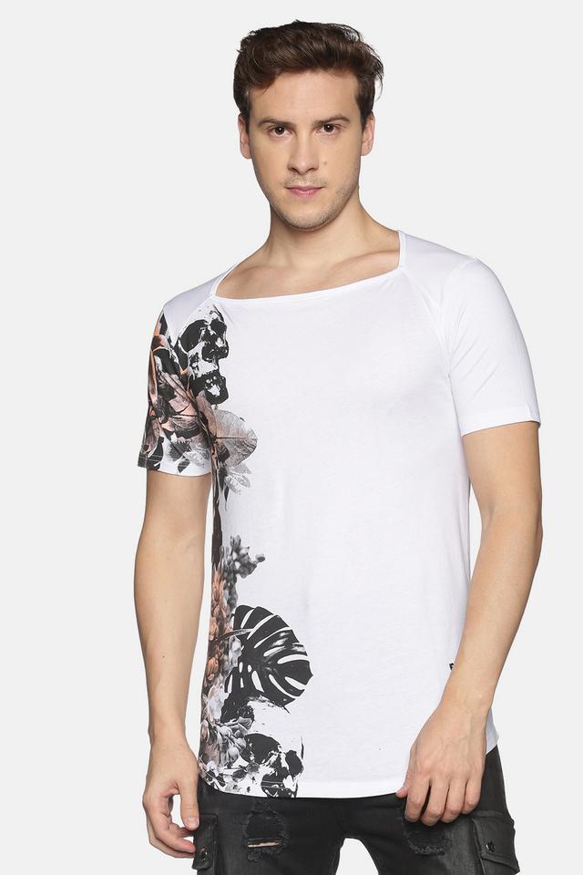 printed cotton slim fit mens t-shirt